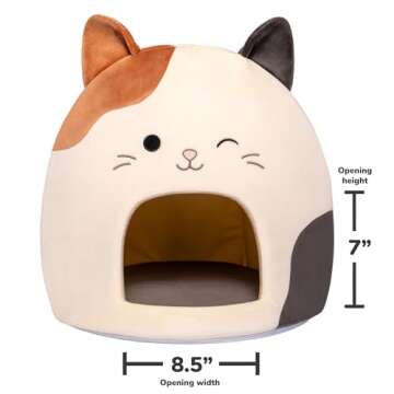 Squishmallows Original 16-Inch Cam The Cat Pet Cave - Ultrasoft Official Jazwares Pet Bed for Dogs and Cats