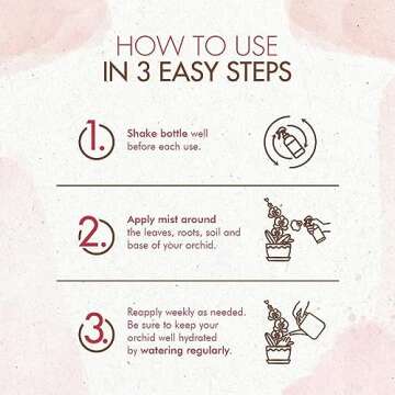 Organic Ready to Spray Orchid Food Mist - Bloom Booster Fertilizer for Orchids in Pots - Plant Nutrients for Healthy Flower & Reblooms (8 oz)