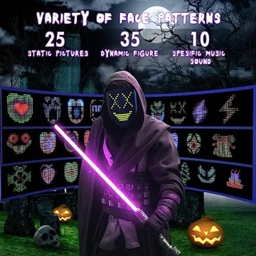 LED Mask with Sound Effects for Adults and Kids