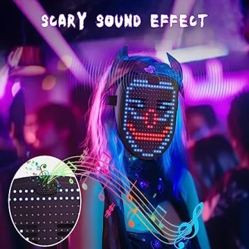 LED Mask with Sound Effects for Adults and Kids