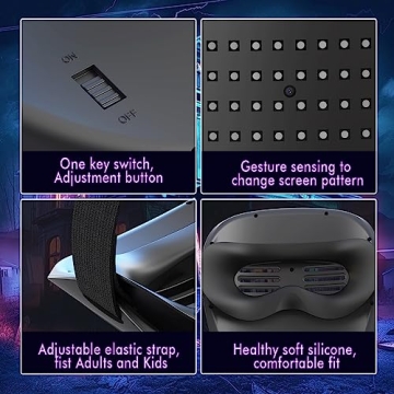 LED Mask with Sound Effects for Adults and Kids