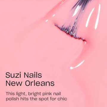OPI Nail Lacquer Suzi Nails New Orleans | Opaque Soft Pink Crème Chip Resistant Nail Polish | Vegan, Fast Drying, Streak Free