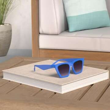 FEISEDY Vintage Square Cat Eye Sunglasses Women Trendy Cateye Sunglasses B2473