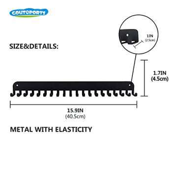 Goutoports Medal Display Hanger - Sport Award Plaques Holder Rack for Wall Mount - Black Steel Metal...