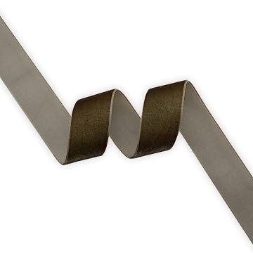 Dk Khaki Velvet Ribbon 10 Yards for Crafts and Decor