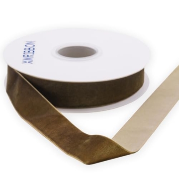 Dk Khaki Velvet Ribbon 10 Yards for Crafts and Decor