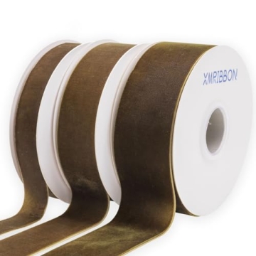 Dk Khaki Velvet Ribbon 10 Yards for Crafts and Decor