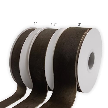 Dk Khaki Velvet Ribbon 10 Yards for Crafts and Decor