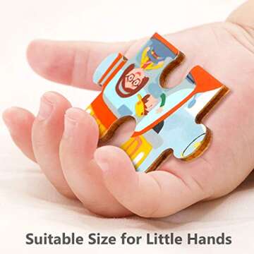 TOP BRIGHT 24 Piece Toddler Puzzles 3 Year Old - Wooden Jigsaw Puzzles for Kids Ages 4-8 - Forest Animals