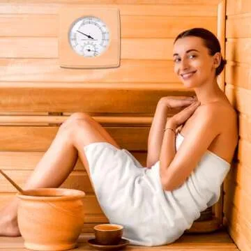 Etsutomy 2in1 Sauna Thermometer Hygrometer for Home Spa
