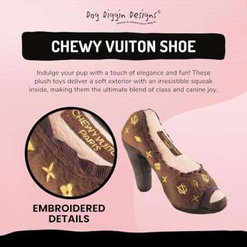 Fashionable Squeaky Plush Dog Toys - Runway Pup Collection