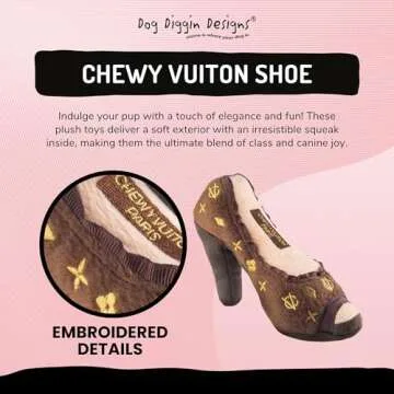 Fashionable Squeaky Plush Dog Toys - Runway Pup Collection