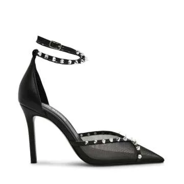 Steve Madden Women's Lupton Pump, Black Leather, 7