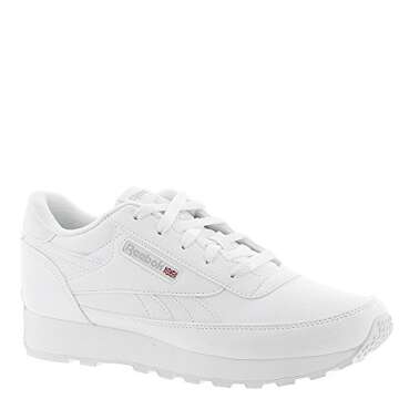 Reebok Womens Classic Renaissance Sneaker, White/Steel, 7.5 US