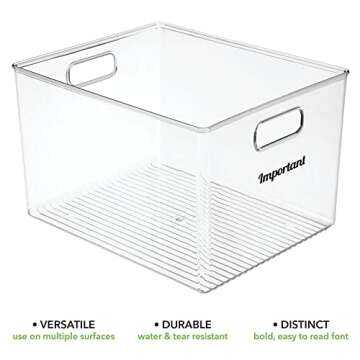 mDesign Home Organization Labels - 32 Count for Easy Sorting