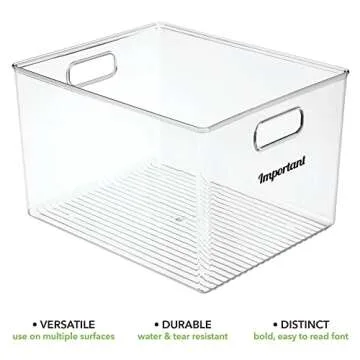 mDesign Home Organization Labels - 32 Count for Easy Sorting