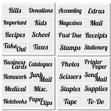 mDesign Home Organization Labels - 32 Count for Easy Sorting