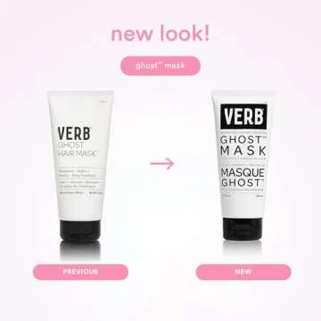 VERB Ghost Hair Mask - Vegan Deep Conditioning Hair Treatment – Repair Hair Mask for Damaged Hair – Intense Hydration Mask with Moringa Oil Defrizzes and Promotes Shine, 6.3 fl oz