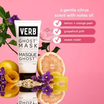 VERB Ghost Hair Mask - Vegan Deep Conditioning Hair Treatment – Repair Hair Mask for Damaged Hair – Intense Hydration Mask with Moringa Oil Defrizzes and Promotes Shine, 6.3 fl oz