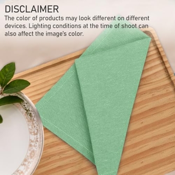 Ruvanti Cloth Napkins Set of 12 Poly Cotton Dinner Napkins