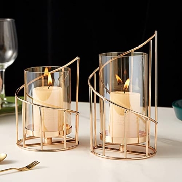 Elegant Metal Wire Candle Holder Set for Home Decor