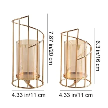 Elegant Metal Wire Candle Holder Set for Home Decor