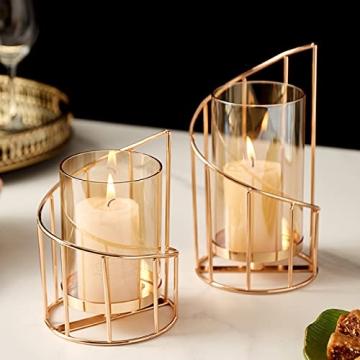 Elegant Metal Wire Candle Holder Set for Home Decor