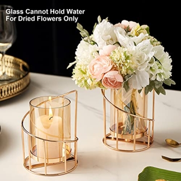 Elegant Metal Wire Candle Holder Set for Home Decor