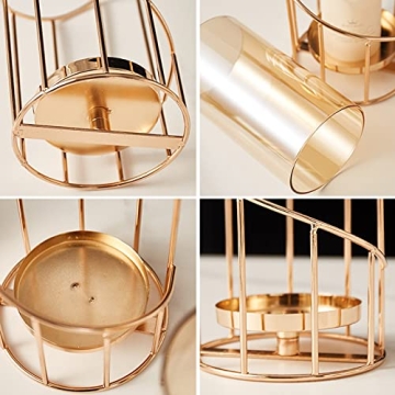 Elegant Metal Wire Candle Holder Set for Home Decor