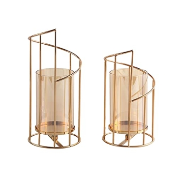 Elegant Metal Wire Candle Holder Set for Home Decor