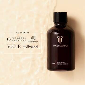 True Botanicals Microbiome Enzyme Essence | Hydrating & Resurfacing Benefits for All Skin Types | Gives a Dewy Looking Complexion | Dermatologist Tested, All Natural, Vegan | 4 fl oz | 118 ml