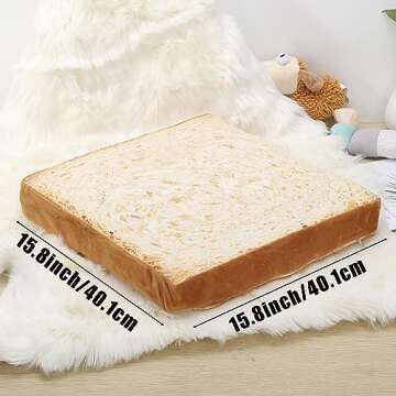 Gefryco Cat Beds for Indoor Cats, Pet Mats Cushion for Cat and Small Dogs Creative Toast Bread Slice Mattress (Sponge Core)