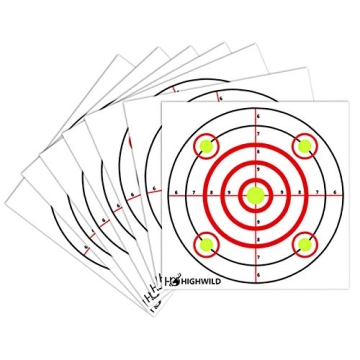 Highwild Paper Targets - Bullseye Shooting Targets - 50 Pack