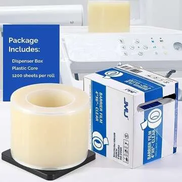 JMU Clear Barrier Film Tattoo 4" x 6", 1200 Sheets Barrier Tape for Dental Medical Tattoo Use