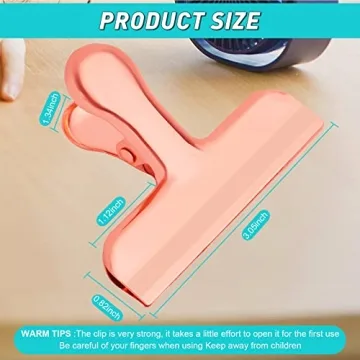 Stainless Steel Rose Gold Chip Clips for Kitchen Organization