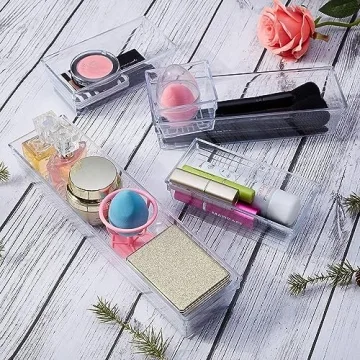 DCA 14 PCS Clear Plastic Drawer Organizer for Every Space