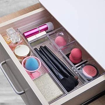 DCA 14 PCS Clear Plastic Drawer Organizer for Every Space