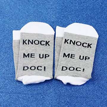 JXGZSO Lucky IVF Transfer Socks - Knock Me Up Doc