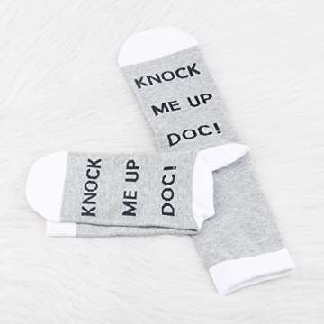 JXGZSO Lucky IVF Transfer Socks - Knock Me Up Doc