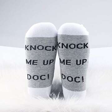 JXGZSO Lucky IVF Transfer Socks - Knock Me Up Doc