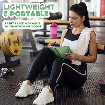 Workout Planner for Daily Fitness Tracking & Goals Setting - A5 Size, 6” x 8”, Avo Green - Men & Women Personal Home & Gym Training Diary - Log Book Journal - by Workout Log Gym