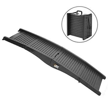 Nonslip Dog Ramp - 60-Inch Tri-Fold Incline with Raised Sides for Pets - Portable Ramps for Dogs to ...