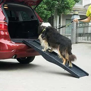 Nonslip Dog Ramp - 60-Inch Tri-Fold Incline with Raised Sides for Pets - Portable Ramps for Dogs to Get into a Car, Truck, SUV or Home by PETMAKER