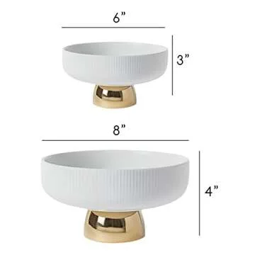 Kelendle Ceramic Footed Bowl Decorative Fruit Dish Stand