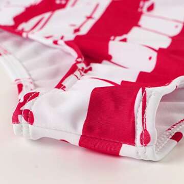 MOOSLOVER Women's Shirred Bandeau Bikini Top High Waisted Bottom 2 Piece Swimsuits Bikini Set(S,Blue red)