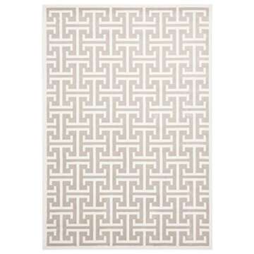 Abani Contemporary 3D Beige & White Geometric Area Rug - Modern 5'3"x7'6" Arto Collection Neutral Rug Rugs
