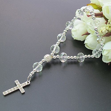 Clear Crystal Rosary Bracelets - Ideal Wedding & Baptism Favors