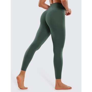 CRZ YOGA Butterluxe High Waisted Lounge Legging 25" - Buttery Soft Workout Yoga Pants for Women Dark Forest Green Small