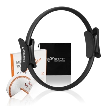 RitFit Pilates Ring Circle - 14 Inch Magic Fitness Circle for Toning Inner & Outer Thighs, Bonus Wor...