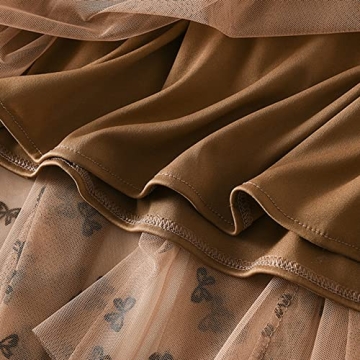 Dirholl A-Line Thick Fabric Khaki Midi Skirt for Women